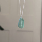 Whale shark silhouette pendant No. 2