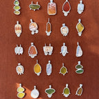 Double sea glass pendant No. 2
