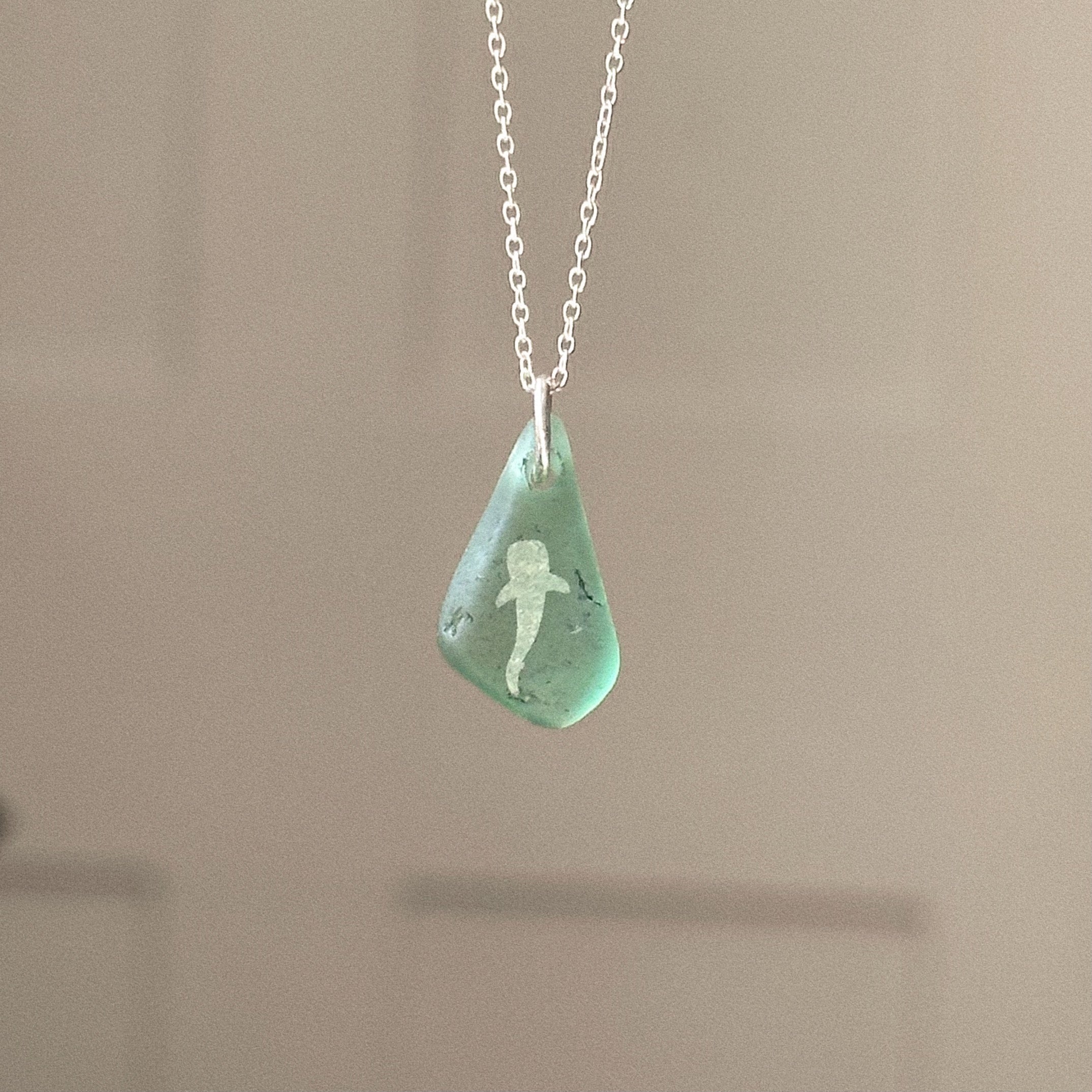 Whale shark silhouette pendant No. 1