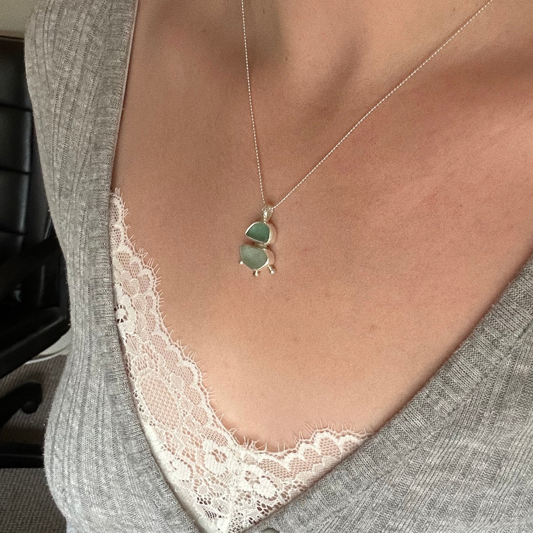 Artefact sea glass necklace No. 13