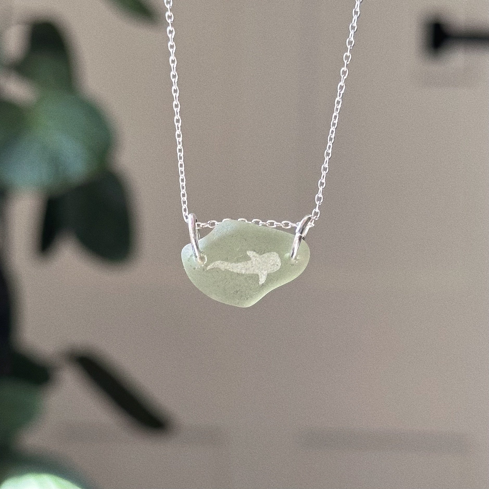 Whale shark silhouette pendant No. 4