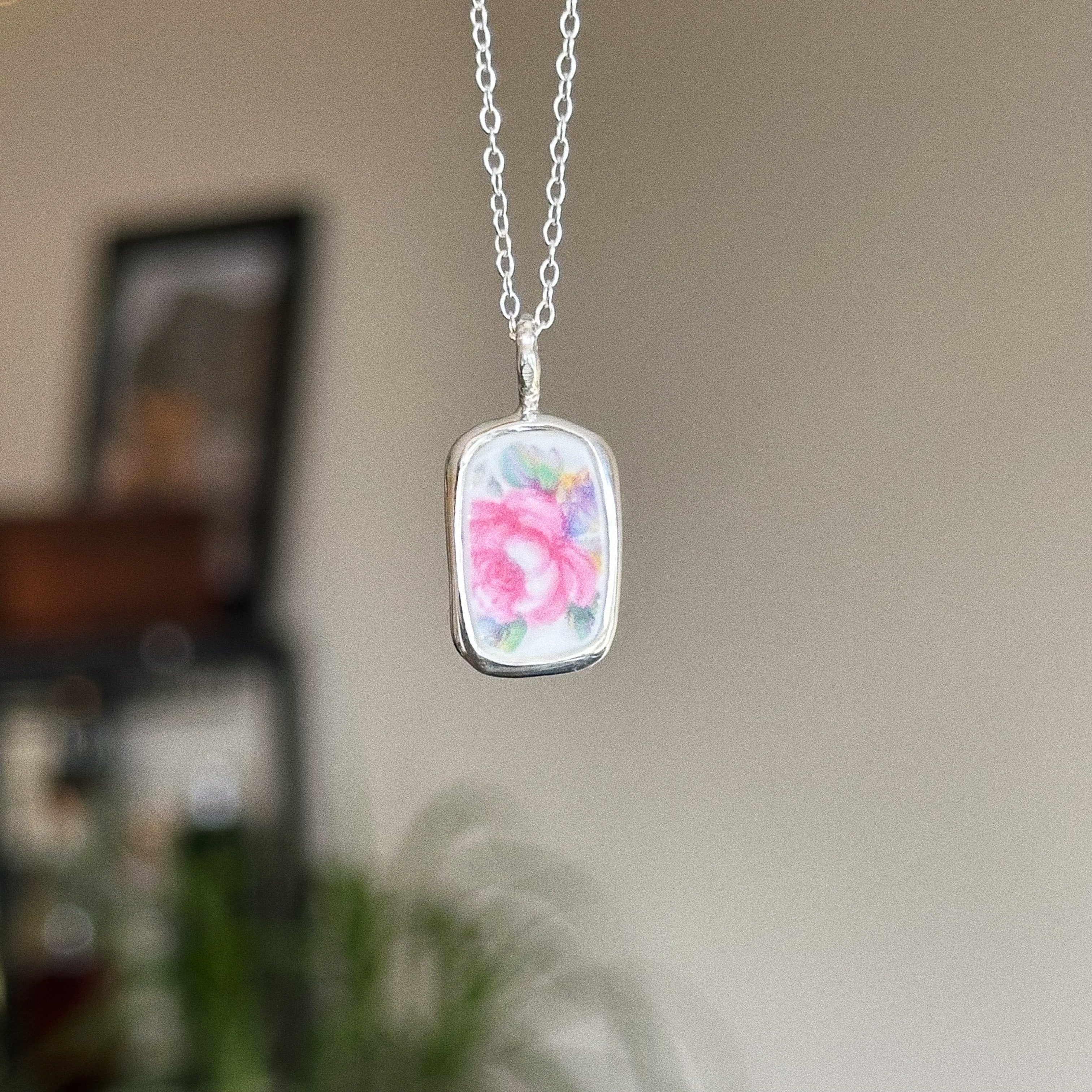 Vintage pottery pendant