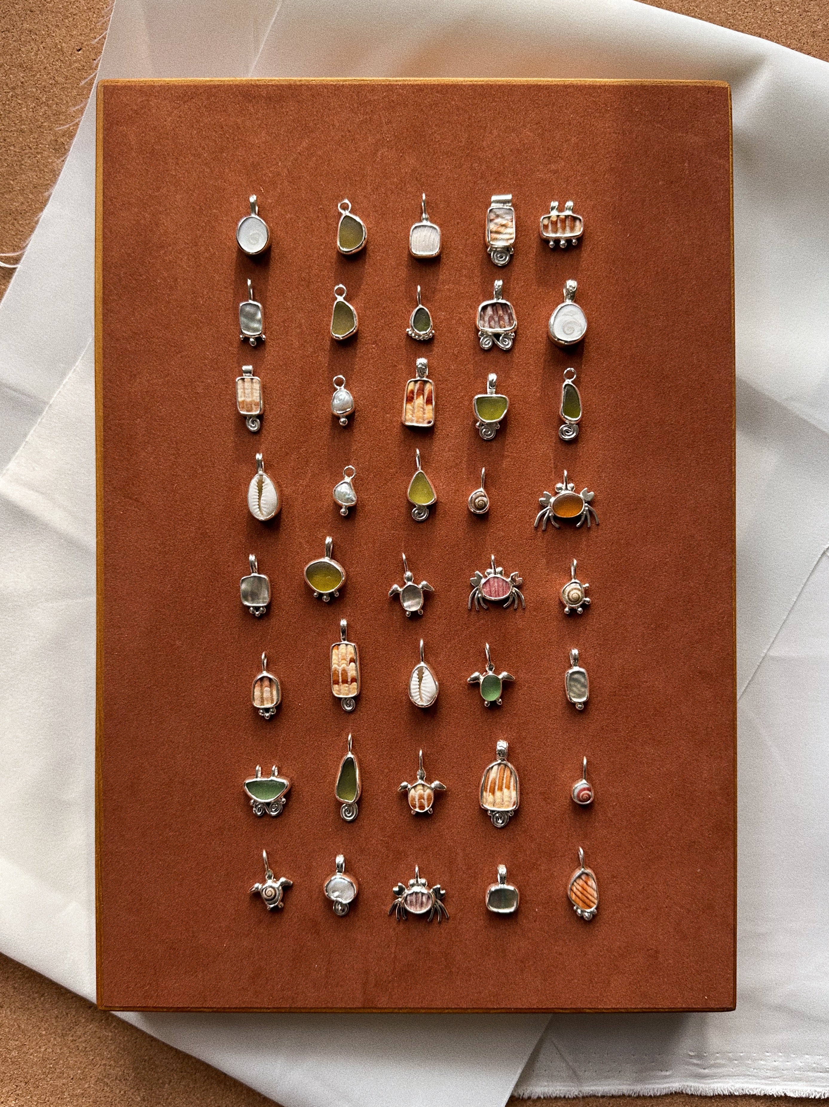 Mini sea glass pendant